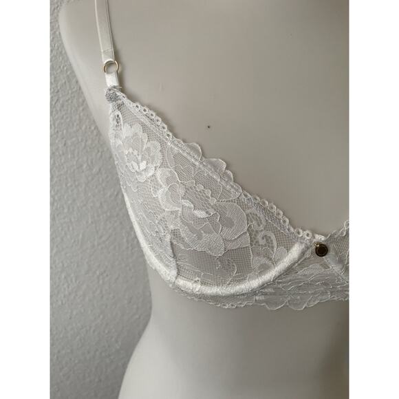 Gooseberry Bra Floral Lace Lingerie Intimates Tanga White - Picture 3 of 10